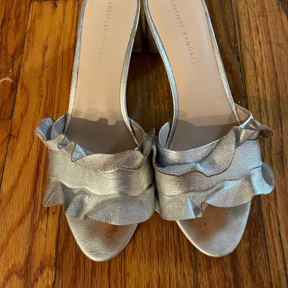Loeffler Randall Vera Ruffled Mule Silver size 8.5 - Picture 5 of 8